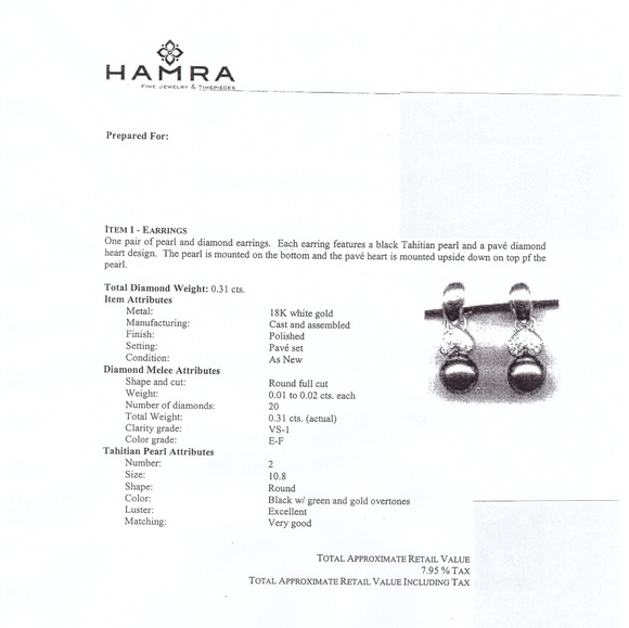 💜BLACK PEARL AND DIAMOND EARRINGS💜 - Picture 5 of 5